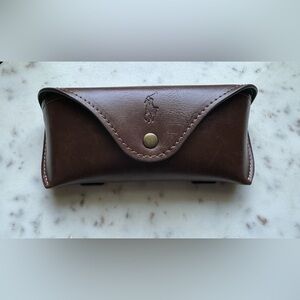 Polo Ralph Lauren Brown Leather Glasses Case